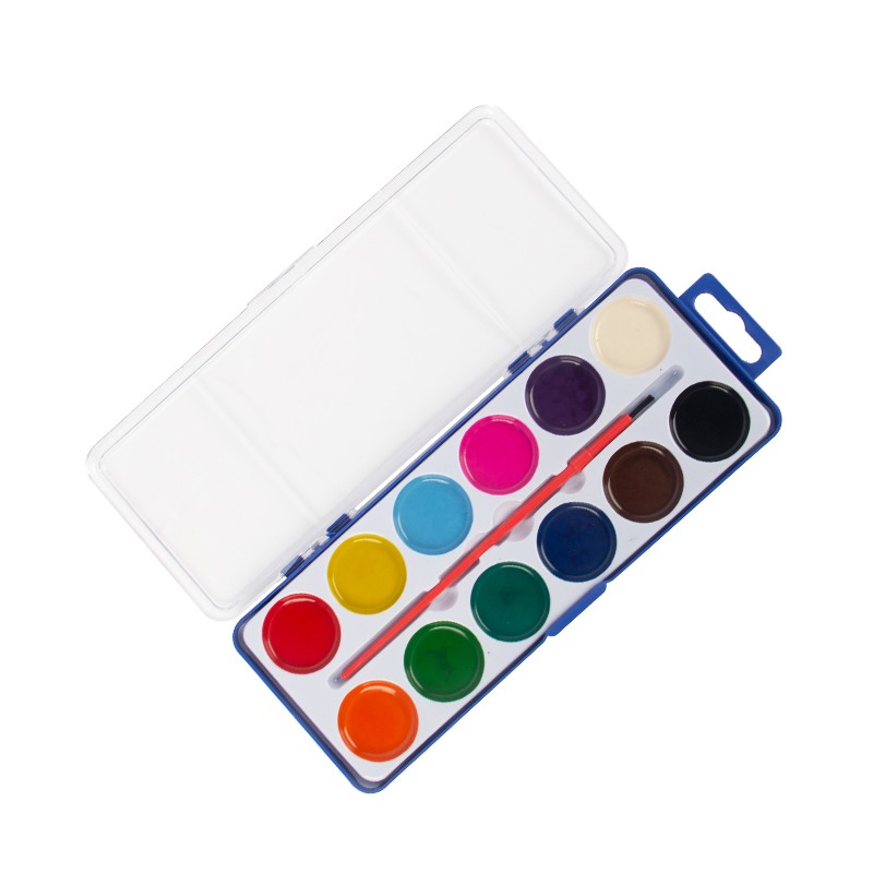 12 kleuren aquarelverfset met geschenkdoos