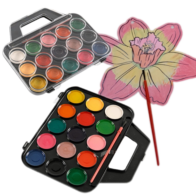 15-kleuren semi-droge aquarelset voor kunststudenten