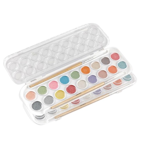18 kleuren metallic aquarel Perfecte reisaquarelset