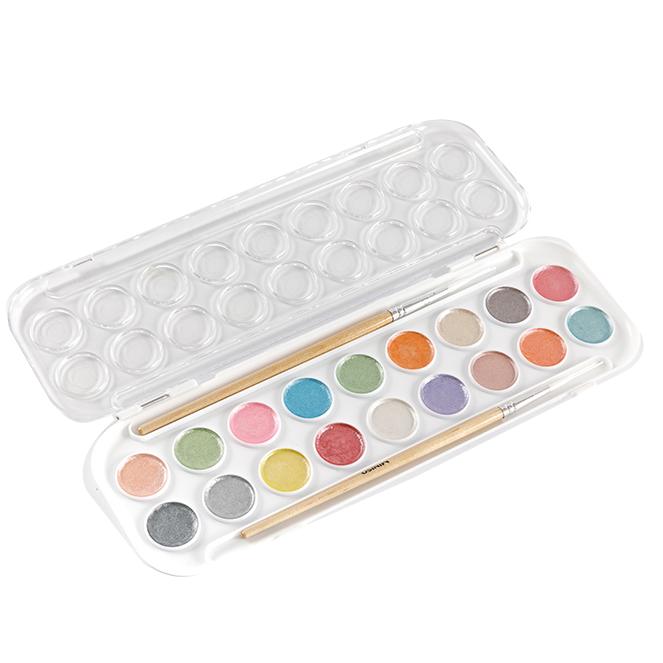 18-kleuren metallic aquarel perfecte reisaquarelset