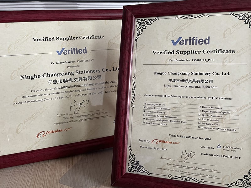 Changxiang behaalde het certificaat van Jinpin Chengqi