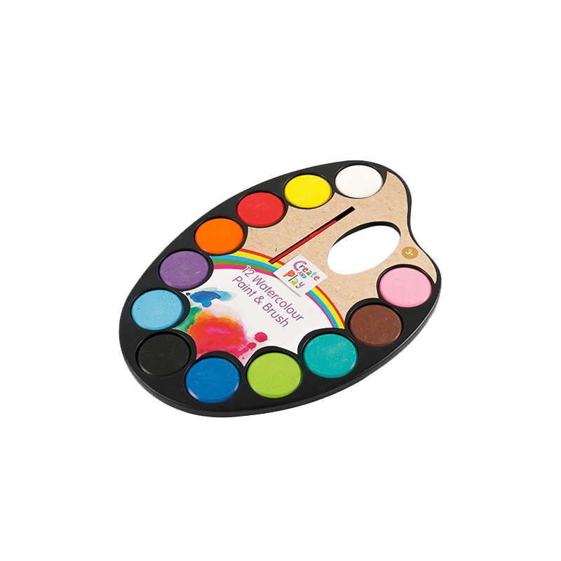24-kleuren effen aquarelverfcake voor studenten