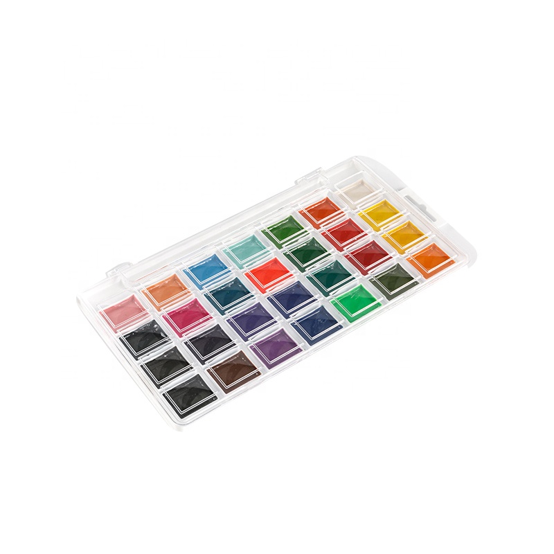 28 kleuren aquarelverfset met penselen