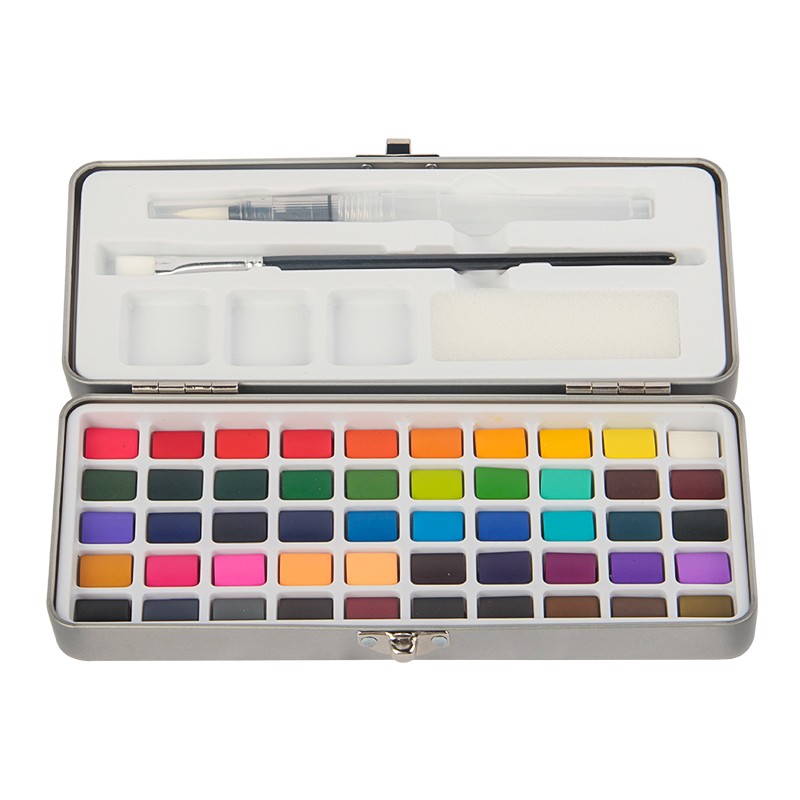 Hoe kunnen beginners aan de slag met een 50 kleuren aquarelverfset?